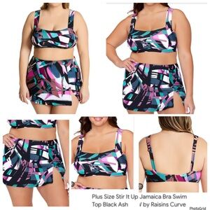 Raisins curve 20W/22W plus size Jamaican Tankini swimsuit two piece NWT